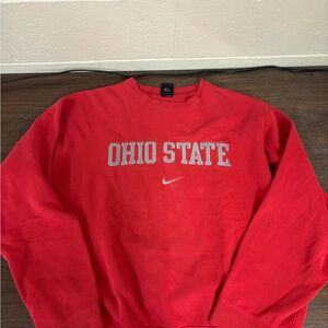 Nike Red Ohio State Crewneck Sweater